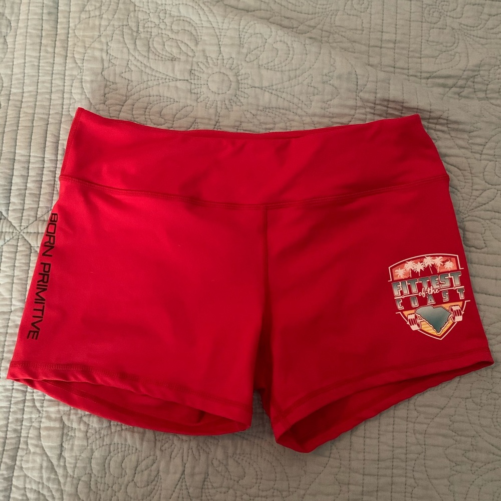 Born Primitive booty shorts with comp logo L